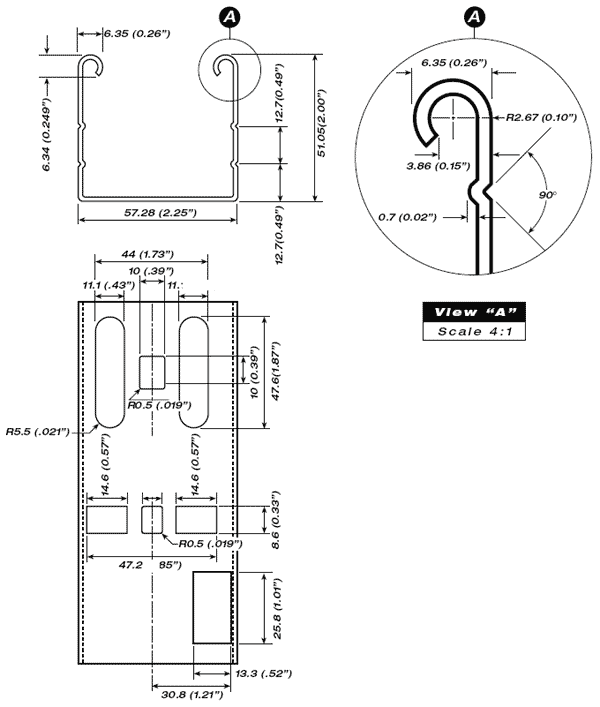 2.0 inch / 50mm High Profile Head Rail Specifications