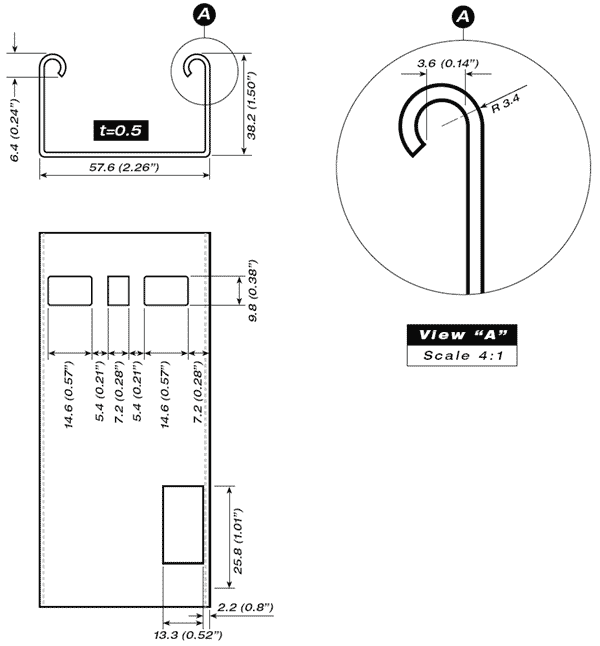 2.0 inch / 50mm Low Profile Head Rail Specifications